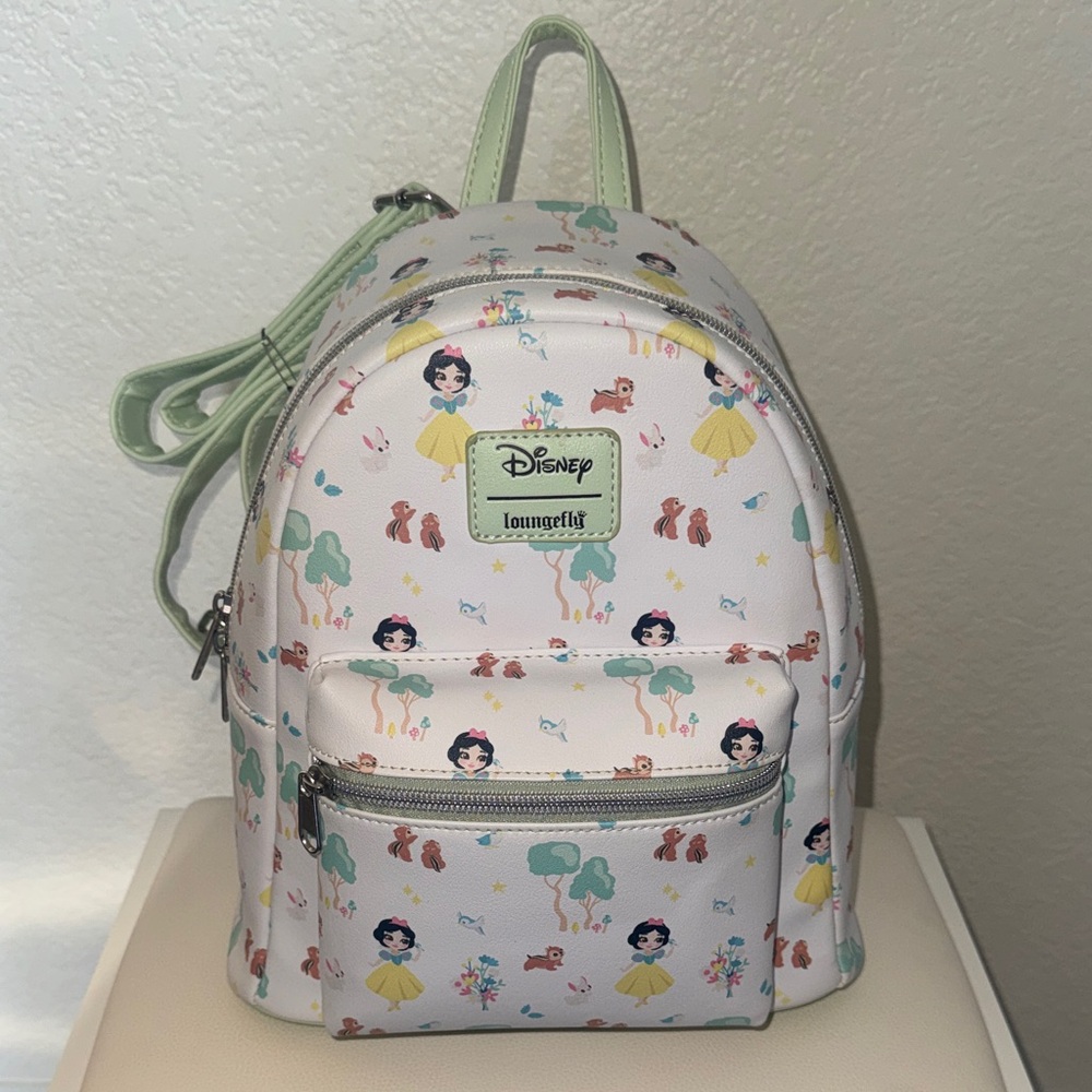 Loungefly Disney Princess Snow White Mini Backpack - White and Mint